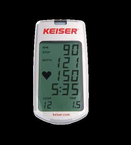 DIGITÁLIS RENDSZER A KEISER DIGITÁLIS RENDSZERE IDEÁLIS EDZÉST BIZTOSÍT Hogy megfeleljünk a kerékpárosok, teremtulajdonosok és a karbantartó technikusok igényeinek is, a Keiser digitális rendszerének
