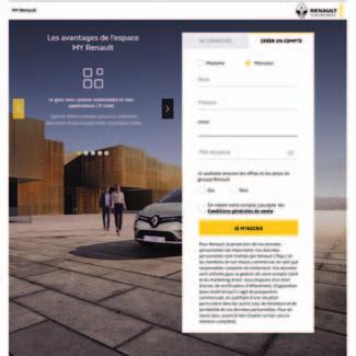 Online szolgáltatások Amint létrehozta és aktiválta fiókját a beérkezett e-mail segítségével, mentsen néhány járműadatot MY Renault fiókjára.