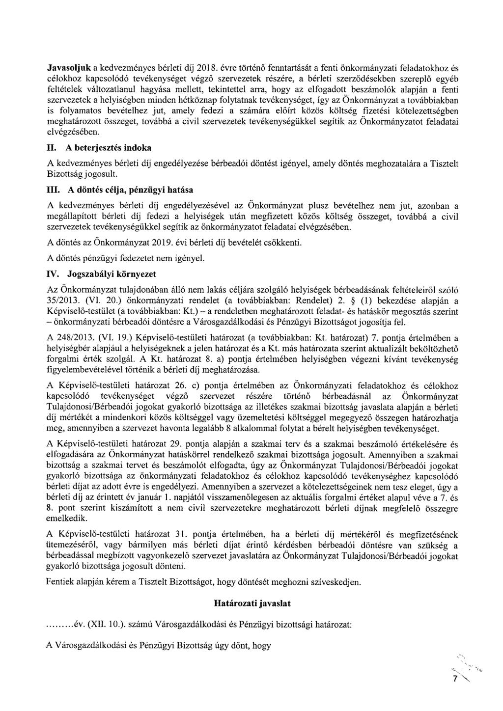 Javasoljuk a kedvezményes bérleti díj 2018.