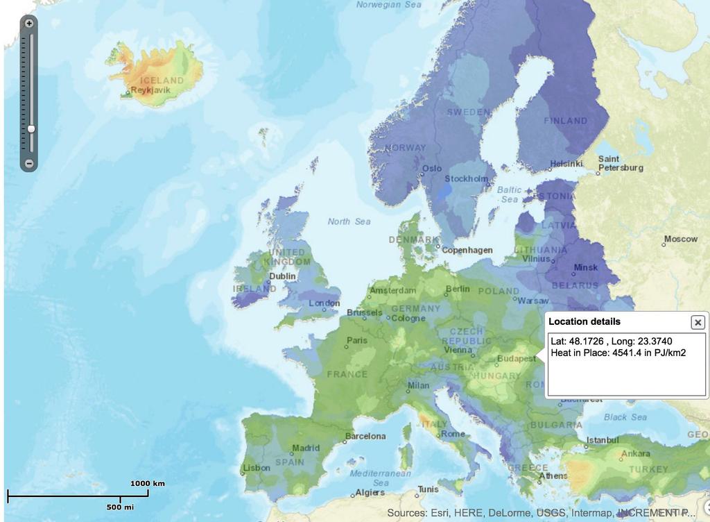 Geothermal electricity economical potential using LCoE value of less than