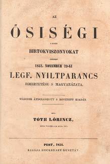 28 Központi Antikvárium 201. Törvényczikk a polgári perrendtartás tárgyában. Pest, 1868. Pfeifer Ferdinánd. (2)+192+LVIp. Kopottas, aranyozott gerincű, korabeli félvászon-kötésben. Poss.
