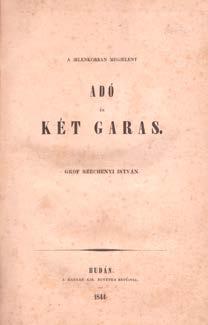 56 Központi Antikvárium 440. Széchenyi István, gr(óf): Mélt. -- úr levele a Jelenkor Szerkesztőjéhez! (Pest, 1842.) ny.n. (4)p. A Kelet népével indult Széchenyi-Kossuth-vita egyik darabja.