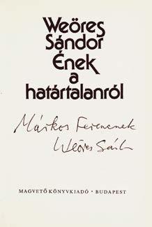 62 Központi Antikvárium 493. tétel 495. tétel 496. tétel 498. tétel 494. Weöres Sándor: A kő és az ember. Versek. (Bp.), 1935. Nyugat. 77+(3)p. Első kiadás.