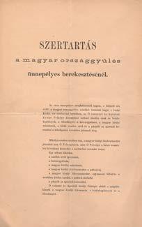 Nyilatkozat egy testgyakorló iskolá rul, melly részvény-úton mindkét-nem beli ifjuság számára Pesten felállíttatott Pesten, 1840. Füskúti Landerer ny. 8p. A gerincén papírcsíkkal. 18. Szertartás a magyar országgyülés ünnepélyes berekesztésénél.
