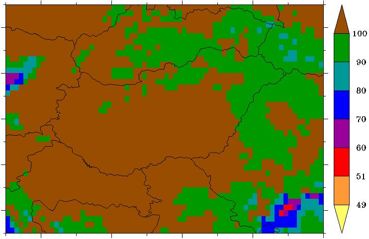 Csapadéknövekedés valószínűsége (%) Számszerűsítésük: különböző modellekkel és forgatókönyvekkel végzett szimulációk