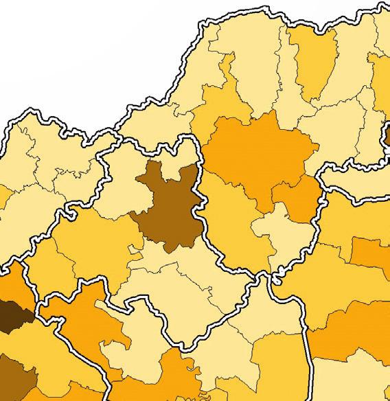 Míg 217-ben öt megye érte el a 2 ezres szintet, tavaly már csak hat megye maradt ez alatt. A legolcsóbb hagyományosan Nógrád megye, 85 ezer Ft/m2 árszinttel.