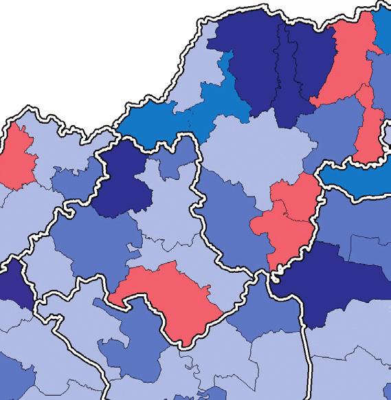 4. diagram: Forgalomváltozás megyénként, Budapesten és a megyeszékhelyeken (%) 5 megye 217 4 megye 218 megyeszékhely 218 3