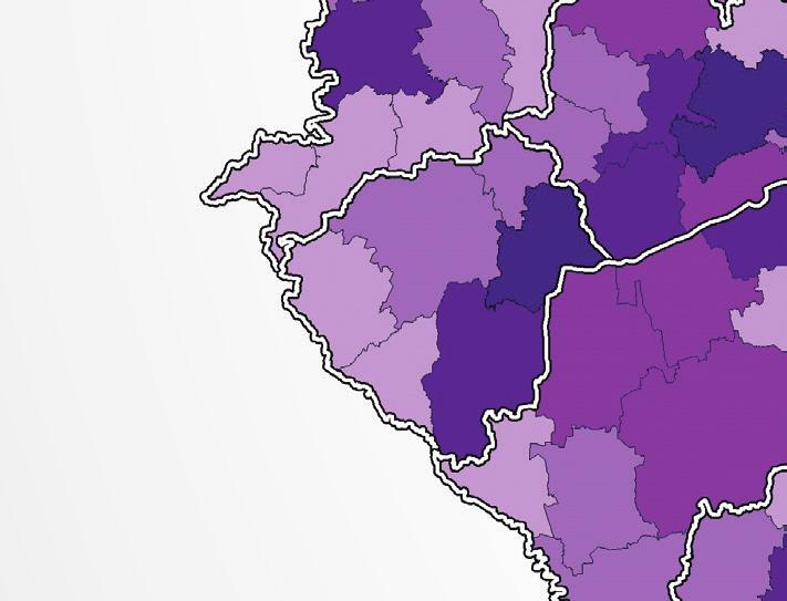 térképen legsötétebb színezéssel jelölt kategóriába 17 budapesti kerület mellett (ezekről részletesen később) a Debreceni, Pécsi, Szegedi, Komlói, Tatabányai, Veszprémi, Dunaújvárosi, Nyíregyházi,