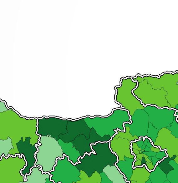 8. diagram: Árváltozás megyénként, Budapesten és a megyeszékhelyeken (%) 35 3 25 2 15 1 5