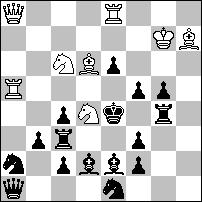 1. díj #2 8+16 Megoldás: 1... d3 (a) 2. xe6# (A), 1... e3 (b) 2. xf5# (B); 1. xf5? [2. b4#] 1... d3+ (a) 2. cd4# (C), 1... e3+ (b) 2. fd4# (D), 1... d3 2. e5#, de 1...e5!; 1. xe6! [2. f4#] 1.