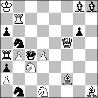13 A24 Vjacseszlav Pilcsenko BJM-60 Jubíleumi Verseny The Problemist 1997. 1. dicséret #2 11+8 Megoldás: 1... 5xc3 (a) 2. c7# (A), 1... xd4 (b) 2.b5# (B); 1. c2? [2. e2#] 1... 5xc3 (a) 2.b5# (B), 1.