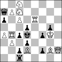 d6? [2. f4# (b)] 1... xe3! (b); 1. e2! [2.exd4#] 1... xe3 (a) 2. g4# (A), 1... xe3 (b) 2. f4# (B). A27 Espen Backe The Problemist, 1998. I. díj #2 12+11 Megoldás: 1. xd5? [2. xc4# (A)] 1.