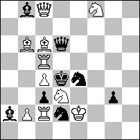 xd4#, 1... c~ 2.e4# (A), 1... e6 2. ce7#, 1...Se4! (a); 1. f3? [2. e5#], 1... xd4 2. xd4#, 1... c~ 2. (x)e4# (B), 1... e6 2. e7#, 1...Sb7! (b); 1. f7! [2. d6#], 1... e4 (a) 2. xe4# (B), 1... b7 (b) 2.