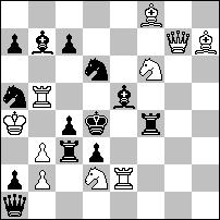 6 A9 Givi Moshiasvili StrateGems, 1999. VIII. díj #2 10+13 Megoldás: 1. e7? [2. xe5# (A)] 1... f7 2. c5# (B), 1... xf6 2. e3# (C), de 1... f5!; 1. xc7? [2. c5# (B)] 1... e4 2. xe5# (A), 1...cxb3 2.