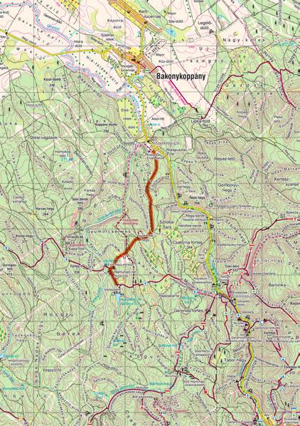 Útvonal: Huszárokelőpuszta Hubertlaki Tanösvény Bakonyi Gyilkos -tó Hubertlak Táborhelyváltás Napi útvonalhossz: 4,7 km Napi szintemelkedés/lejtés: 147/94 m 5.