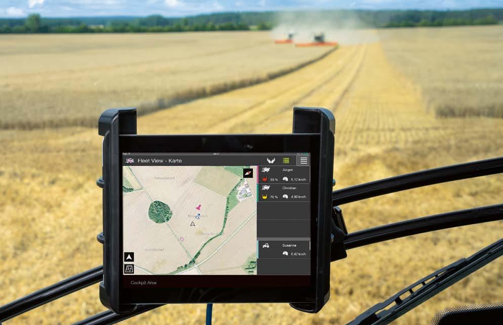 Fleet View és TELEMATICS Fleet View TELEMATICS Minden átlátható egy kattintásra Jobb munkafolyamatokat elérni A dokumentációt egyszerűsíteni Automatikus dokumentálás A TELEMATICS rendszerrel a CLAAS