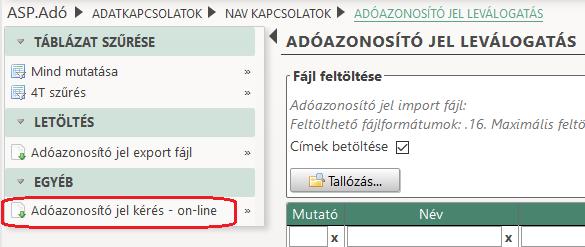 Alapértelmezetten a jelölő be van pipálva, így ebben az esetben csak elsődleges számlaszámra történik az indítás: A jelöléstől függetlenül az eddigi logikának megfelelően minden élő adózói