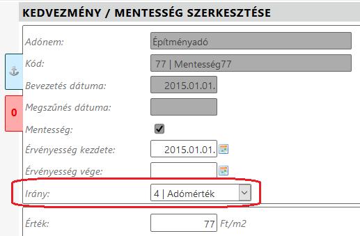 7. Adómértékre vonatkozó kedvezmény/mentesség Az 1.