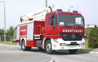 with a pump and extinguishing medium tank.