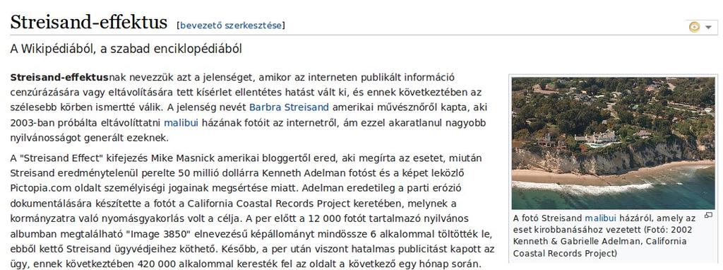 #A Streisand effektus 2003.
