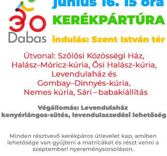 Mindennapi életünk dabasi Újság KOSSUTH Művelődési KÖZPONT ÉS KÖNYVTÁR június havi programok Kossuth Művelődési Központ 2370 Dabas, Szent István u. 58.