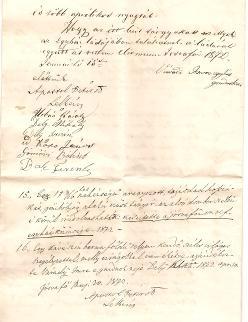 e körül írás olvashatók: Készítette a jósvafői ev.ref egyházközönsége 1872.- 16.