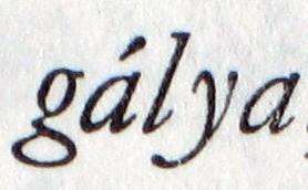 Sok betűtípus igényli a magyar tipográfiára jellemző kurzív y-t, illetve a g-t követően más rajzolat j, f, fi stb. betűket, illetve ligatrákat (7. ábra).