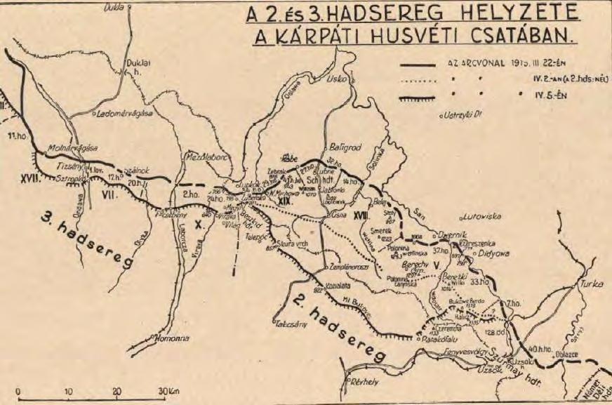 ellenállást kifejteni, Szurmaynak vissza kellett vonnia a bal szárnyát a Szczawinka Pilska Čeremcha magaslatokra. 6 (Forrás: A magyar gyalogság. A magyar gyalogos katona története. Szerk.