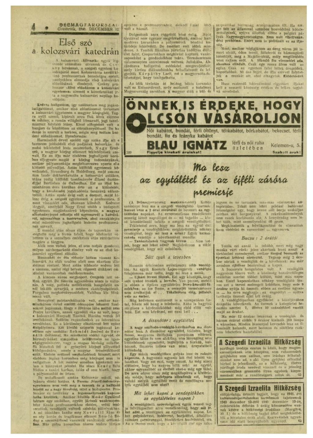 X. számú melléklet: Csekey István emlékei