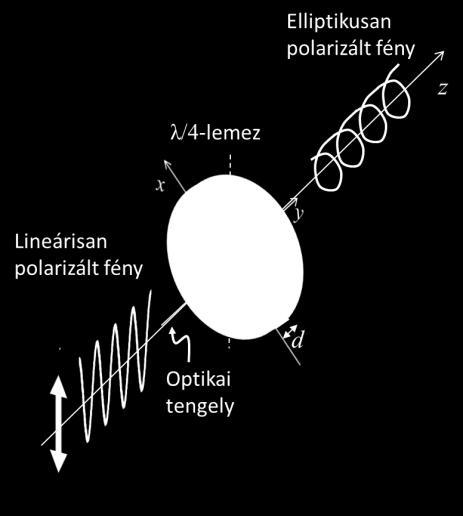 5. ábra A polarizátoron keresztülhaladt fényhullám normált intenzitása, ha a fényhullám rezgési síkjához képest a polarizátort 36 fokban körbeforgatjuk a z-tengely körül.