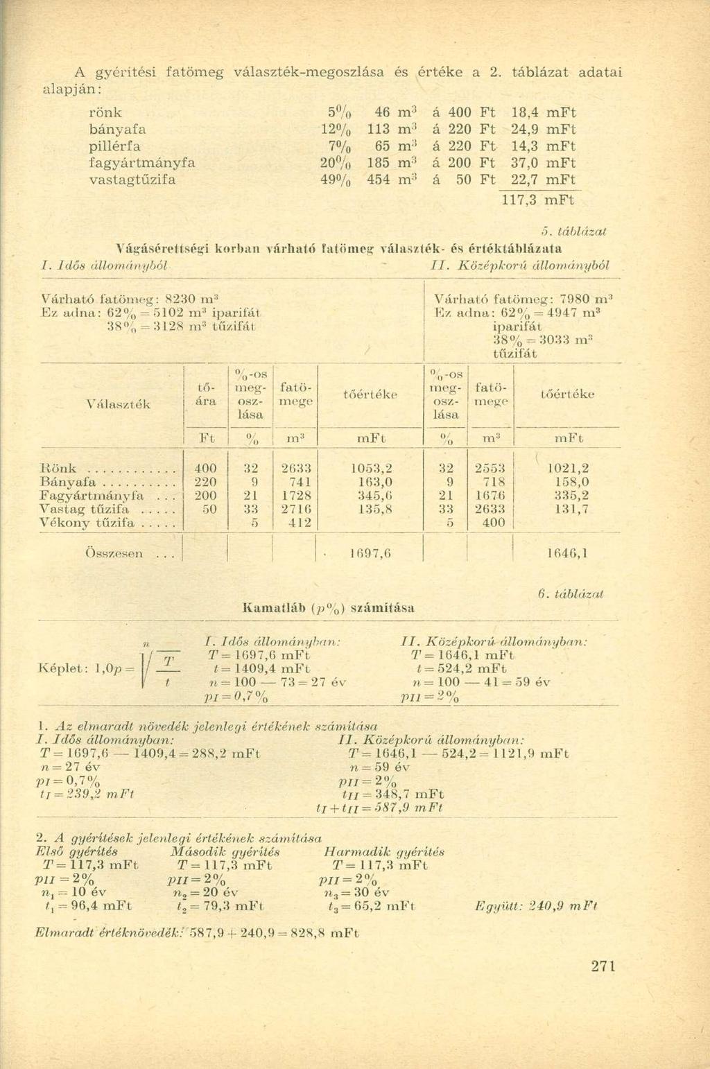 A gyérítési választék- és értéke a 2.
