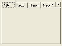 A TTabControl (fülvezérlő) komponens - Tulajdonságok: MultiLine: ha értéke True, a