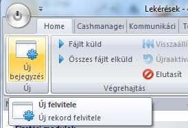 1.9. Egyedi lekérés (Kommunikáció/Lekérések/Új bejegyzés) Új lekérésnél először kiválasztjuk a bankot és a