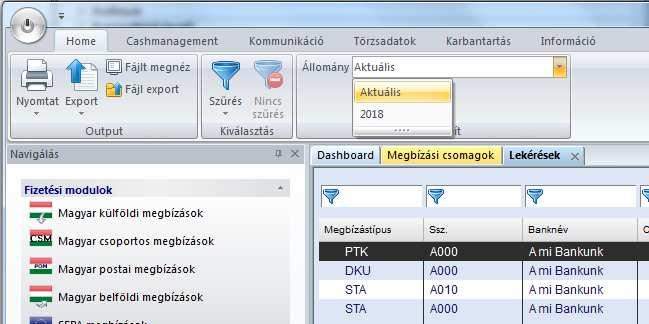 bejegyzések archiválódnak. Ez után az adatokat visszakereshetjük, olyan csoportosításban, ahogy azt beállítottuk, azaz havonta, negyedévente, félévente, évente vagy globálisan.
