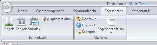 A MEGBÍZÓ ADATAINAK KÖZPONTI KEZELÉSE Az ügyfél saját adatait és a bankkapcsolatok bankprofiljait a 4.0-ás verzióban központilag a bázismodul kezeli.