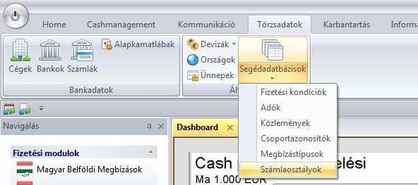 A Szabályok dialóguson olyan információk adhatók meg, amelyek egyrészt az ún. diszpozíció funkció beállításaira vonatkoznak, másrészt pedig a fizetési modulokra.