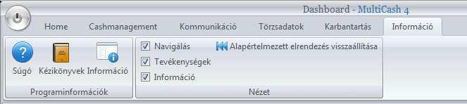 lehet elindítani: Ez a panel alapértelmezés szerint megjelenik a kezdő képernyőn.