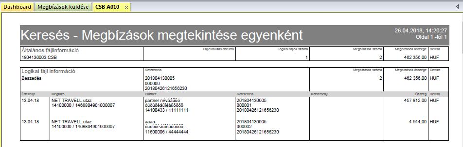 A dokumentálásra és ellenőrzésre vonatkozó funkciók: az általános nyomtatás- és exportfunkciók mellett megtalálható itt két új menü, amelyek