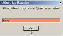 Ha ennek az exportfájlnak a szerkezetén változtatni szeretnénk, akkor rá kell kattintani az osztott Export funkciógomb alján lévő kis nyílra.