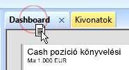 Multifunkcionális eszközsor - ez a szalag menü (ribbon) azokat a funkciókat tartalmazza, amelyek a kiválasztott menüben ill. az éppen aktív lapon használhatók.