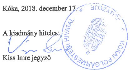 TELEPÜLÉSSZERKEZETI TERV MÓDOSÍTÁSA KÓKA KÖZSÉG ÖNKORMÁNYZATÁNAK 159/2018. (XII.13.) KÉPVISELŐ-TESTÜLETI HATÁROZATA 112/2006. (IX. 28.) SZ.