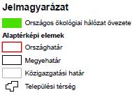 országos ökológiai hálózat: országos területrendezési tervben megállapított övezet, amelybe az országos jelentőségű természetes és természetközeli területek, valamint az azok között kapcsolatot