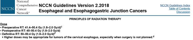 Kemoradioterápia1. LA nyelőcsődaganat standard terápiája jelenleg a neoadjuvánsvagy definitív kemoradioterápia - dózis 41.4-50.