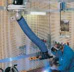 Absaugarm Teleskop Der Nederman Teleskop-Arm wurde speziell für Arbeitsumgebungen mit Rauch, Dämpfen und nicht explosivem Staub sowie eingeschränktem Platzangebot entwickelt.