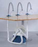 5 Gewicht Filter und Ventilator, kg 8.6 Absaug-Kit Original 1000 Ausgelegt für zwei kleinere Arbeitsplätze im parallelen Einsatz sowie einem Abluftbedarf von bis zu 42 m³/h pro Arm.