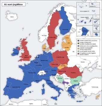 5. sz. ábra Az euró jogállása, 2007. Forrás: www.wiwikpedia.hu 3.