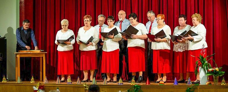 10 ǀ 1/2019 VEĽKOÚĽANSKÝ OBZOR Jubilujúci spevokol Jubiláló éneklőcsoport FOTO: BUBENÍK TIBOR V tomto roku oslávi spevácky krúžok pri Klube dôchodcov Zlatý dážď 15. výročie svojho založenia.