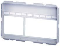 készülékekkel való felszereléshez Kivágás: magasság 160 x szélesség 180 mm valamint magasság 160 x szélesség 288 mm Hely: 10 és 16 egység FP BA 70 Takarólemez Szélesség 126 x magasság 160 mm Az üres