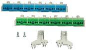 Tartozékok FC P 20 - és kapcsok / 2 x mm², 8 x 4 mm², Cu 35 mm-es MSZ E 60715 szerinti kalapsínre történő felszereléshez 1 12 modulos (9 modulra csökkentve) szekrényekhez FIXCOECT rugós