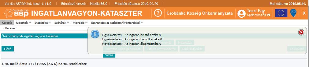 Ez után itt is a gombra kattintva az alábbi Telek megosztás betétlapok válogatása ablak jelenik meg, ahol az utolsó oszlopban meg lehet adni, hogy melyik új földrészlethez tartozik a kérdéses